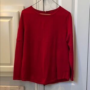 Vibrant Red Crew Neck Sweater